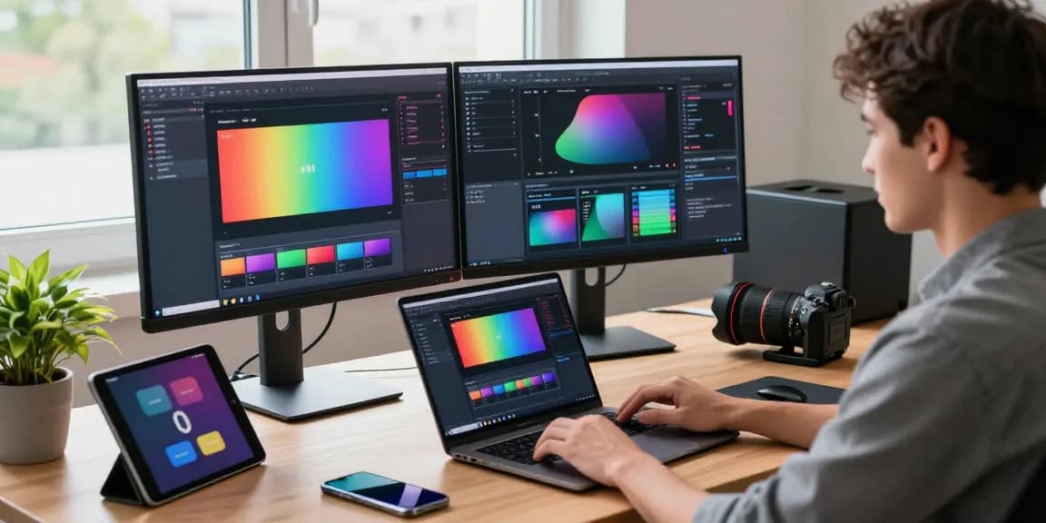 Innovative tech workspace showcasing WhatsApp下載 coding and application development.