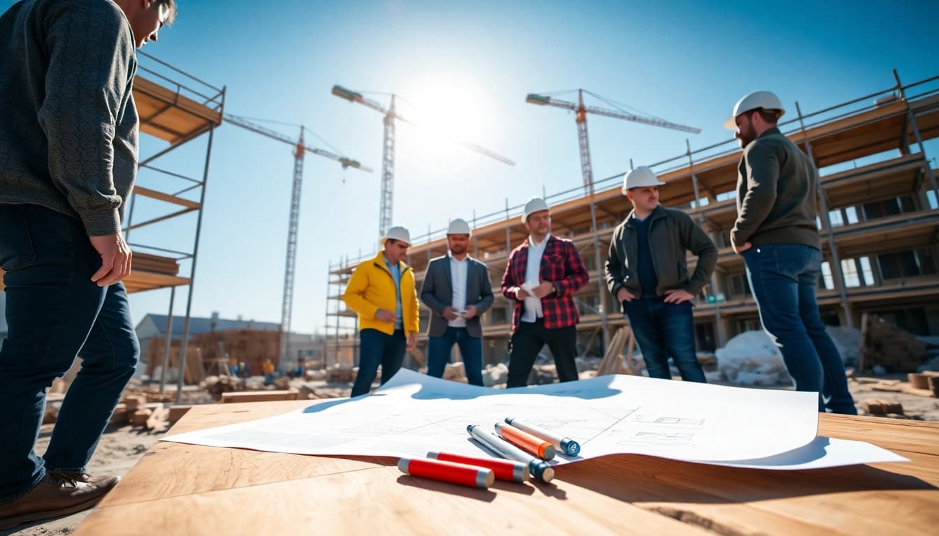 Find reputable building companies near me with skilled professionals collaborating on site.