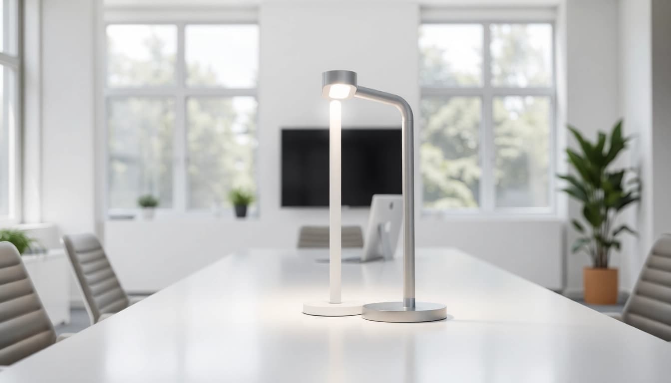 Bij een tl led lamp in een moderne kantooromgeving wordt een stijlvolle en functionele verlichting getoond.