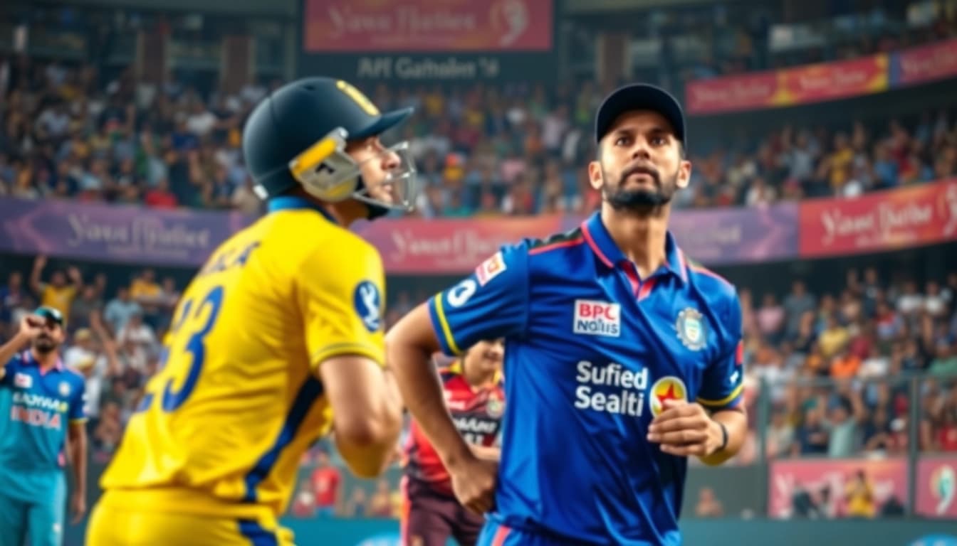 Exciting today ipl winner prediction scene with players in action at a lively match.