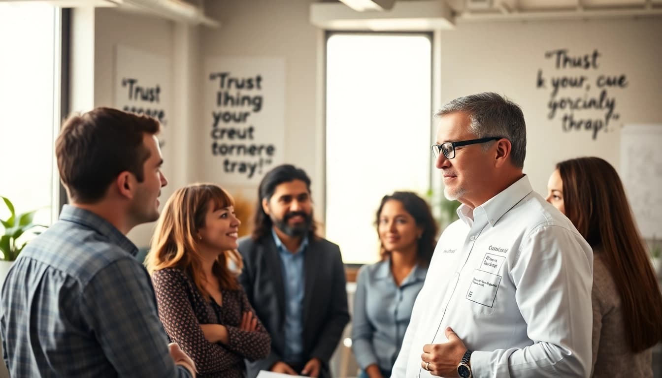 Engage with a business coaching service in a professional, collaborative office environment promoting growth.