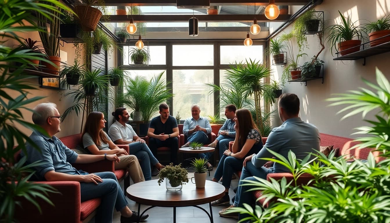 Visiting a Weed Club Lloret De Mar with a vibrant atmosphere and relaxed ambiance.