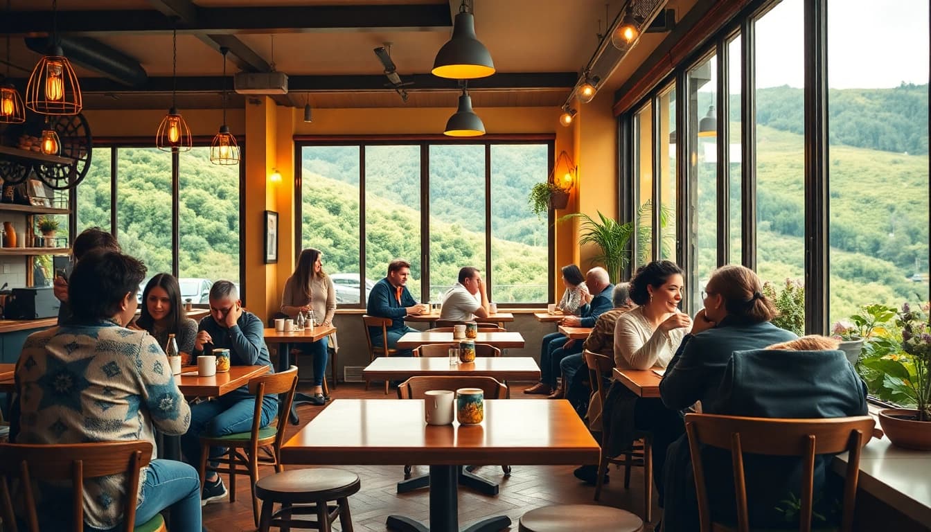 Visitez le café au bord de la frontière espagnole, un espace accueillant et convivial.