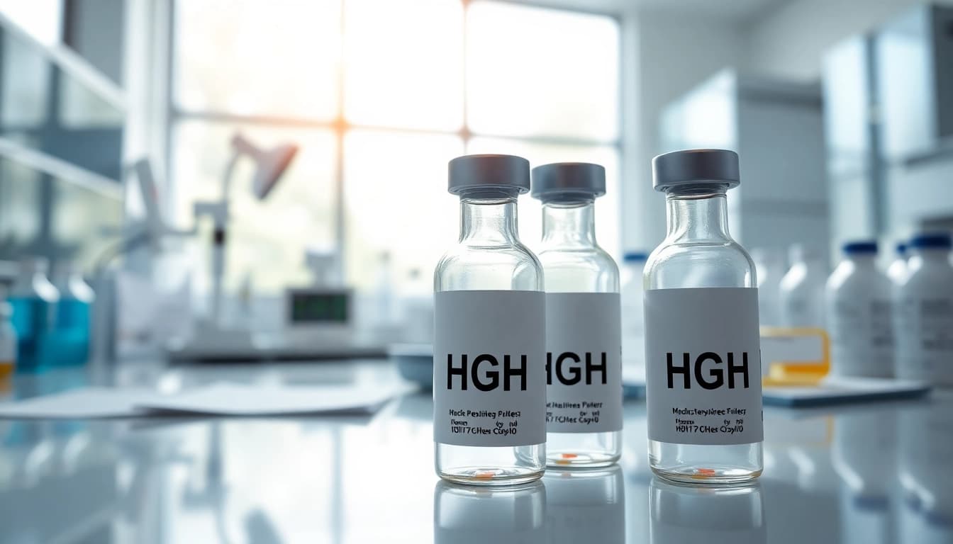View of HGH FOR SALE in a professional healthcare setting with clinical laboratory elements.
