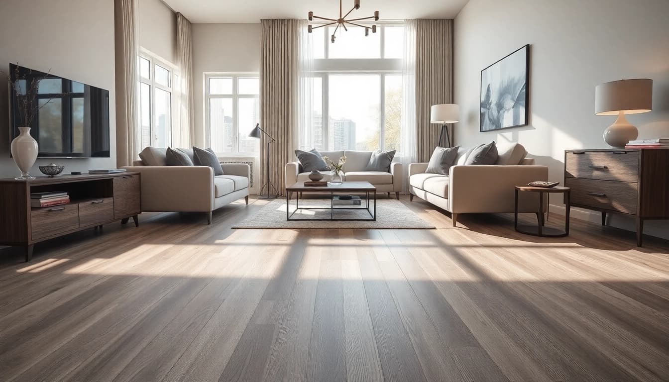 Transform your space with stunning chicago flooring that radiates elegance and warmth in a cozy living room.
