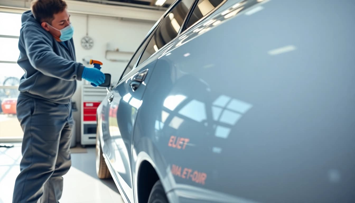 ScuffDoc technician polishing a vehicle's bodywork for a perfect finish.