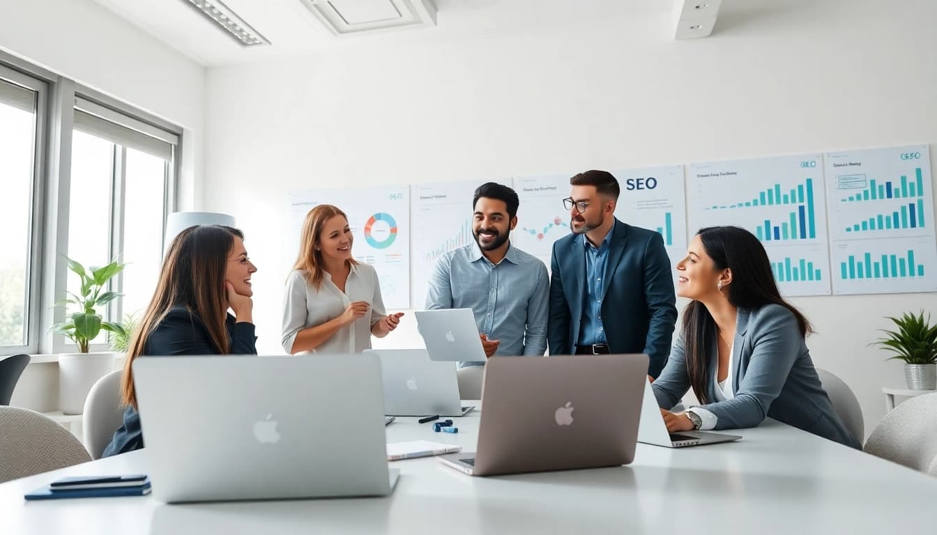Die seo agentur bonn präsentiert innovative Strategien in einem modernen Büro.