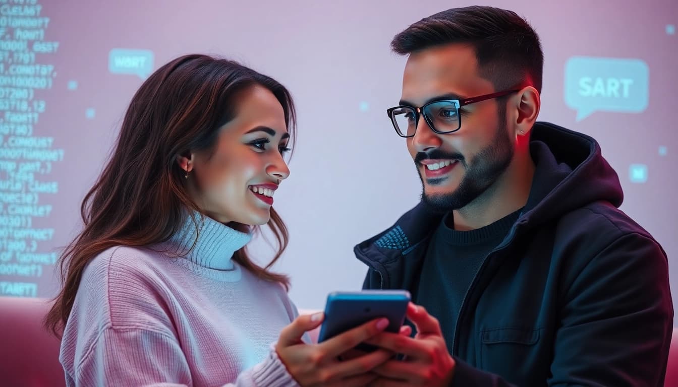 Exploring the emotional connection of sex AI through an engaging interaction between a couple and a chatbot.