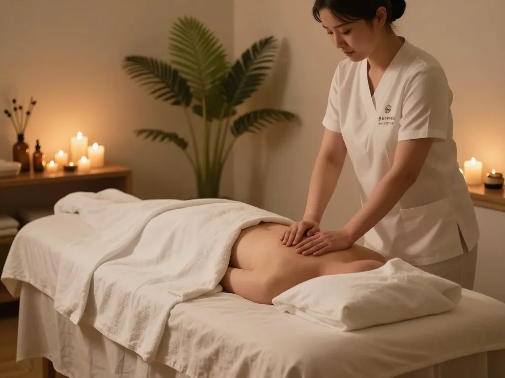Relaxing 잠실스웨디시 spa setting with calming atmosphere and professional massage preparations.
