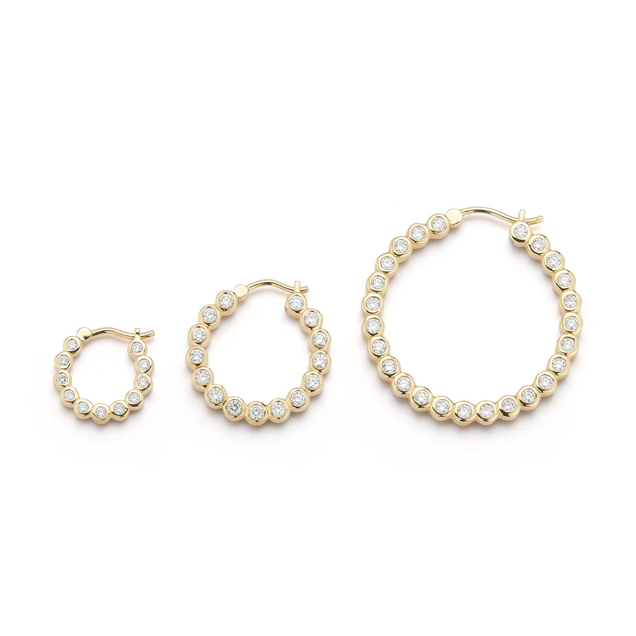 Diamond Bubble Hoops – Chic Statement Earrings for Everyday Elegance