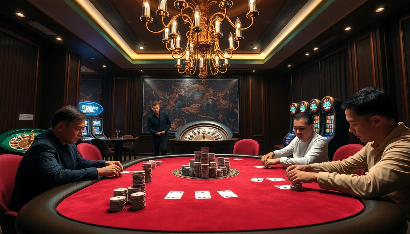 Experience the thrill of winning at VN88 with an engaging poker table scene.