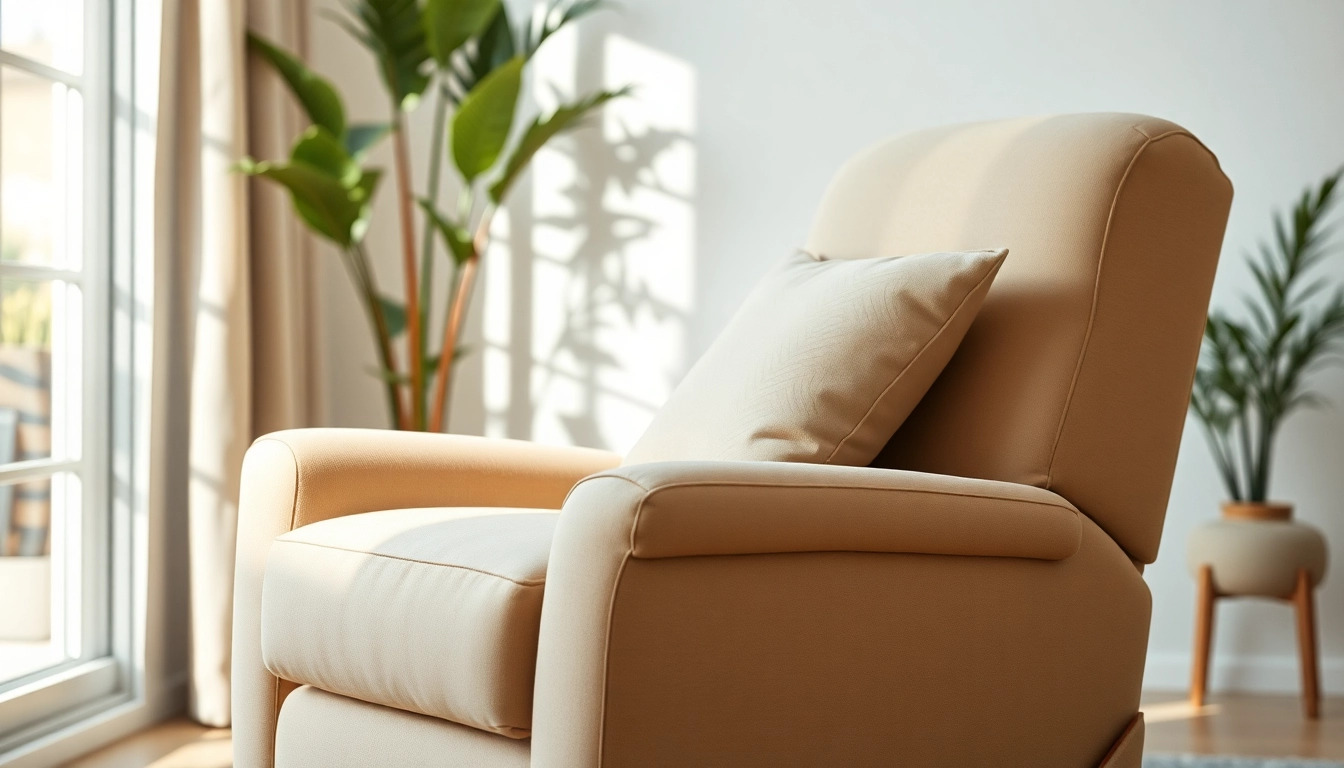 Experience comfort with a stylish lay flat lift chair in a calming living room.