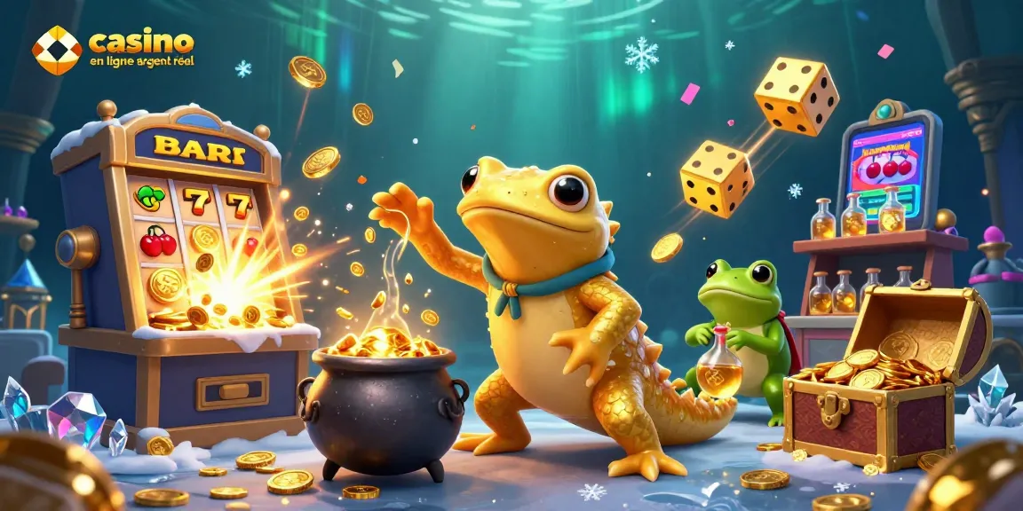 Découvrez le monde du casino en ligne argent réel avec cette illustration captivante de personnages animés.