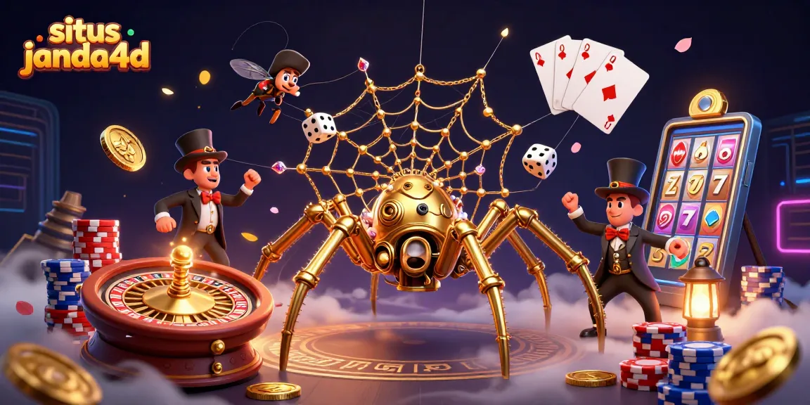 Gambarkan pengalaman bermain situs janda4d dengan arahan 3D penuh warna dan simbol keberuntungan.
