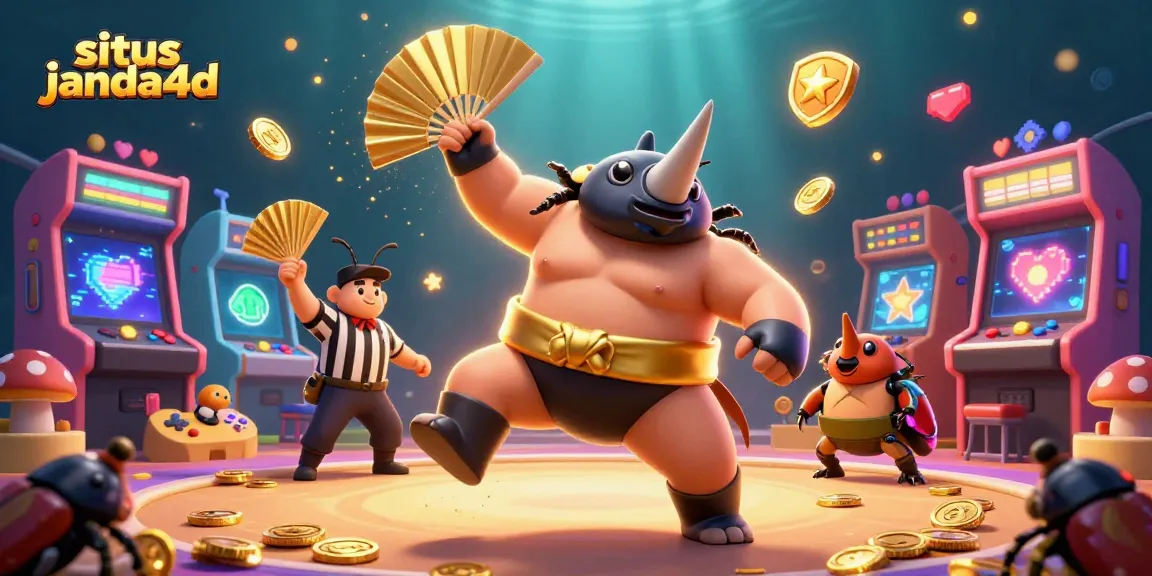 Permainan menarik dari situs janda4d dengan kejuaraan sumo kotor yang menaburkan koin emas.
