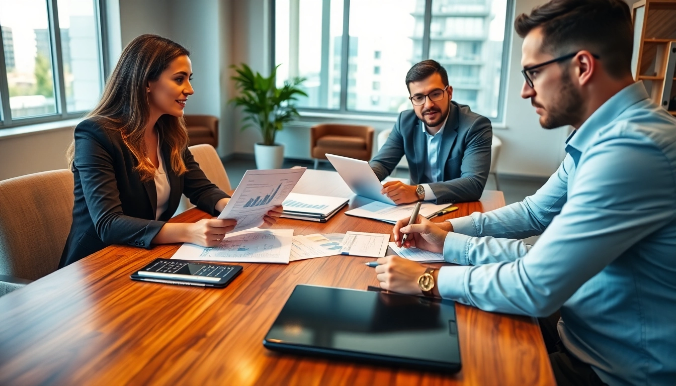 Tax Consultants in Kenya collaborating on financial strategies in a modern office environment.