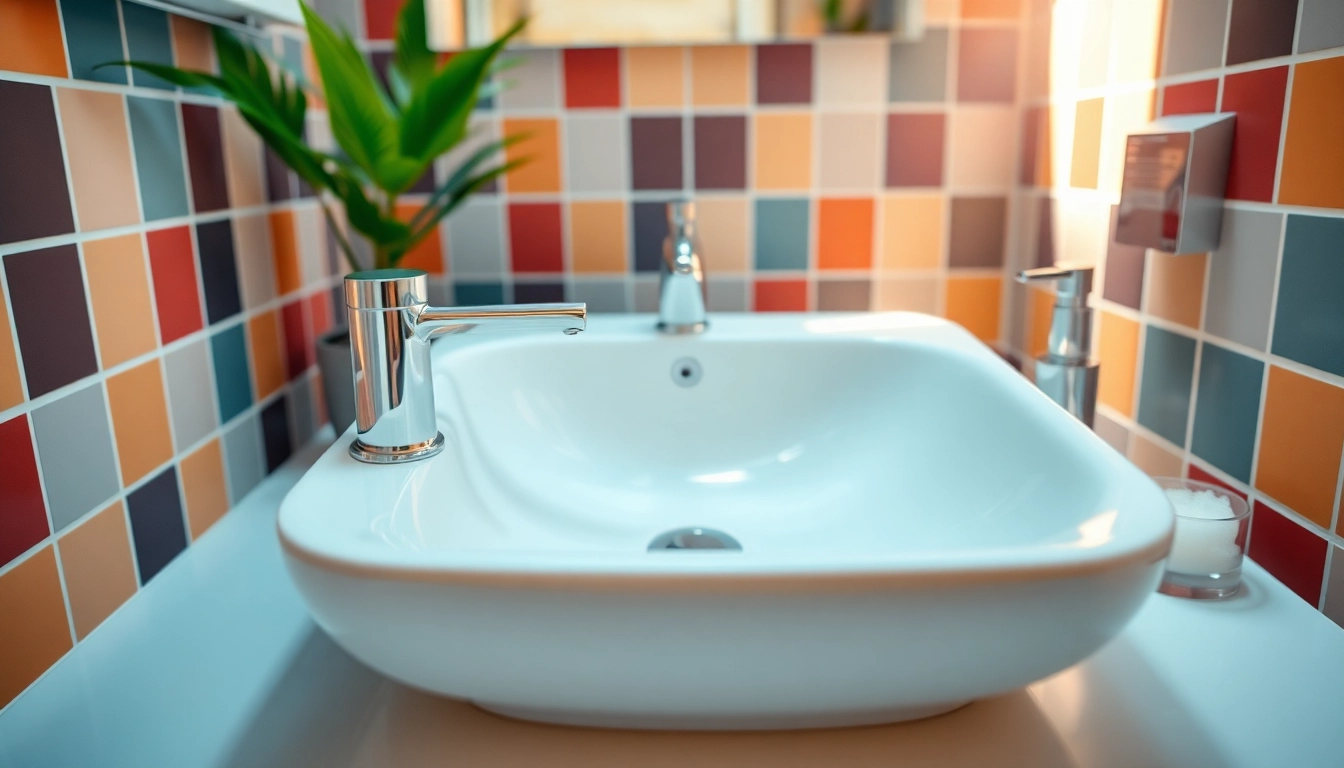 Sanitärlösungen von sonni sanitär GmbH in modernem Badezimmer mit stilvollem Waschbecken.