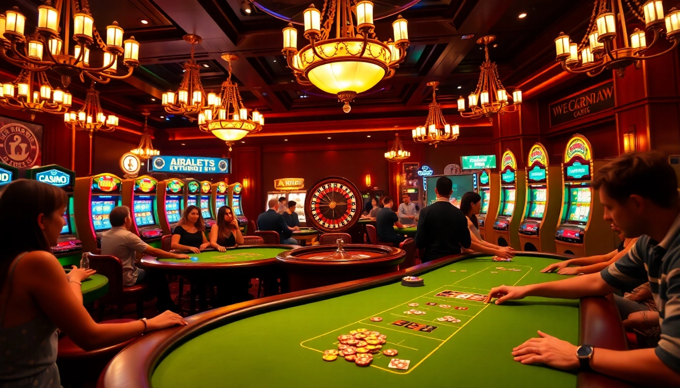 Experience the excitement of aresgacor with vibrant casino games and engaging players at a lively gaming table.