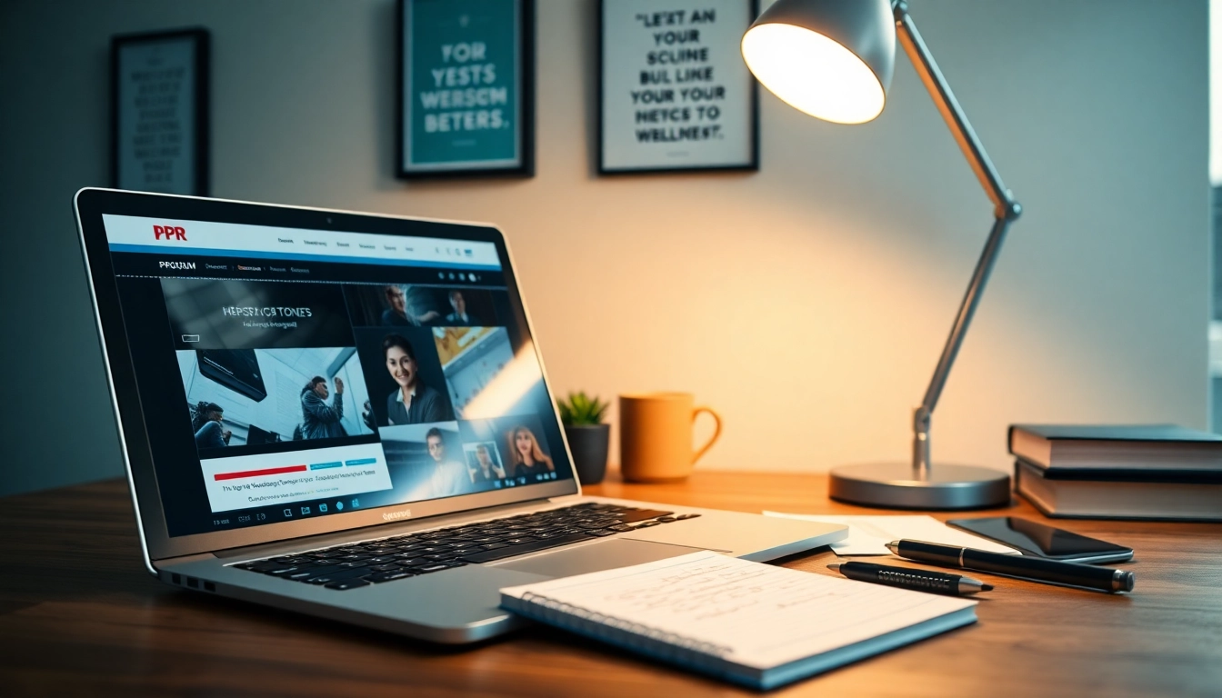 Explore essential strategies for pr websites through a well-organized workspace.