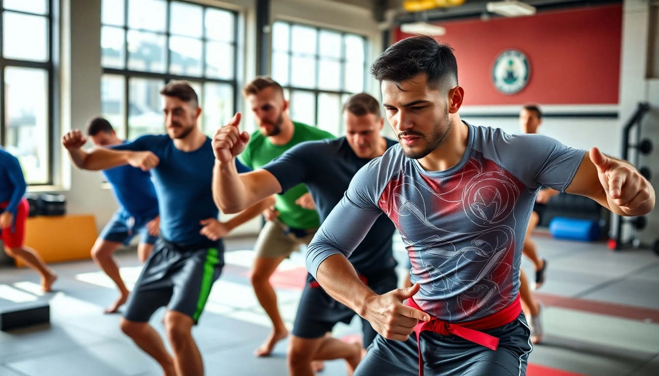 Explore similar variations of no-gi rash guards on display in an energetic training atmosphere.