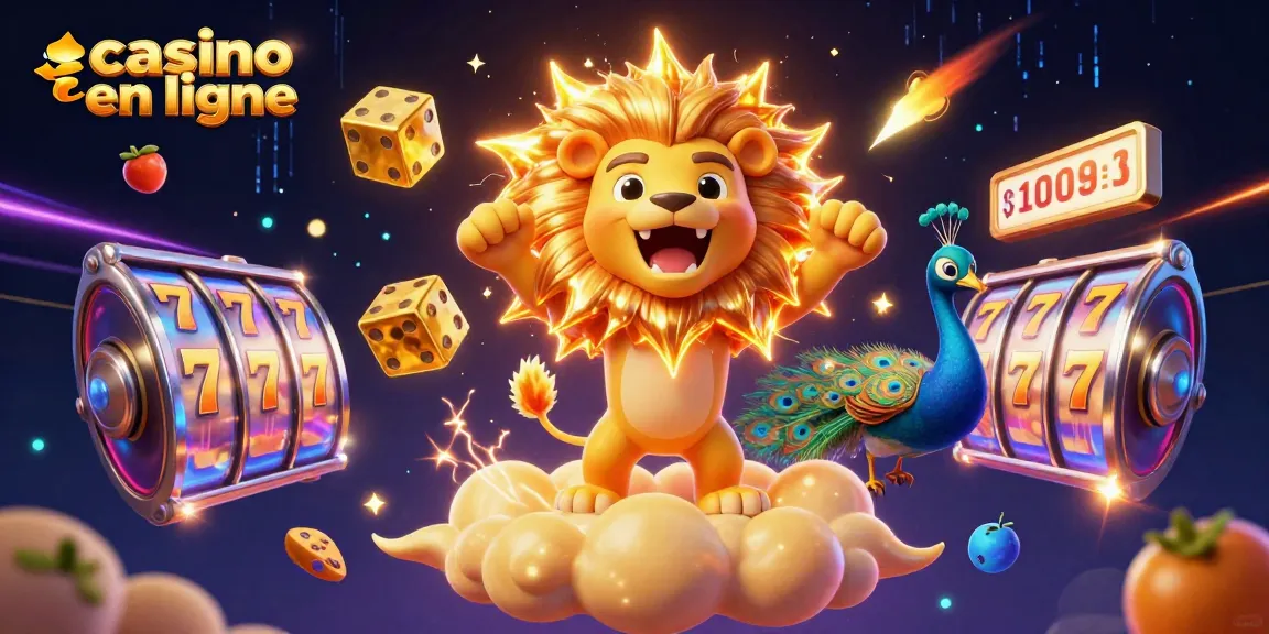 Découvrez l'univers du casino en ligne avec des machines à sous et des éléments de jeu visibles dans un cadre dynamique.