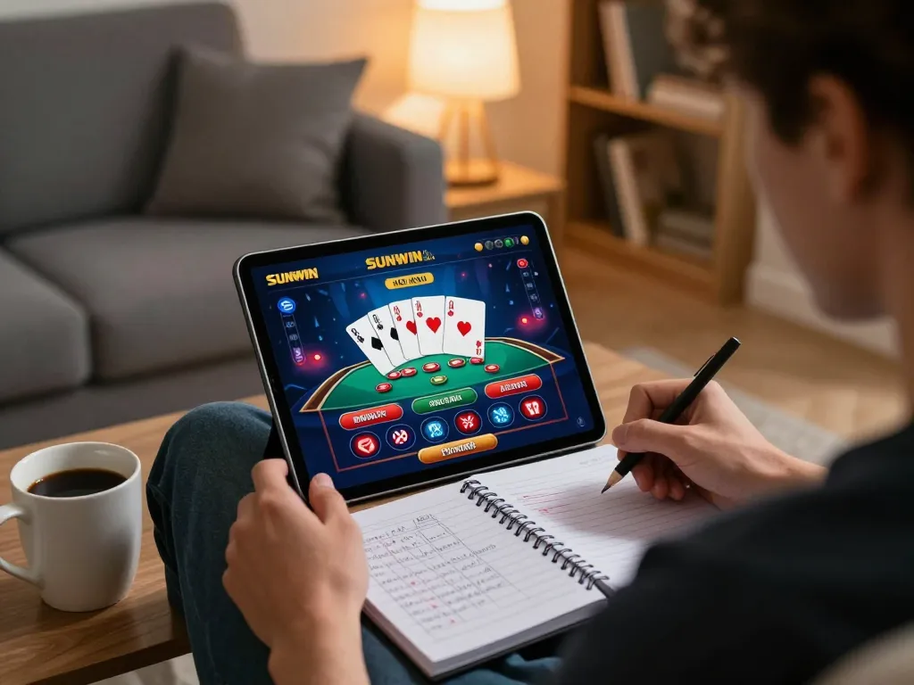 Sit back and engage in responsible gaming with the SUNWIN LINK MỚI app on your tablet.
