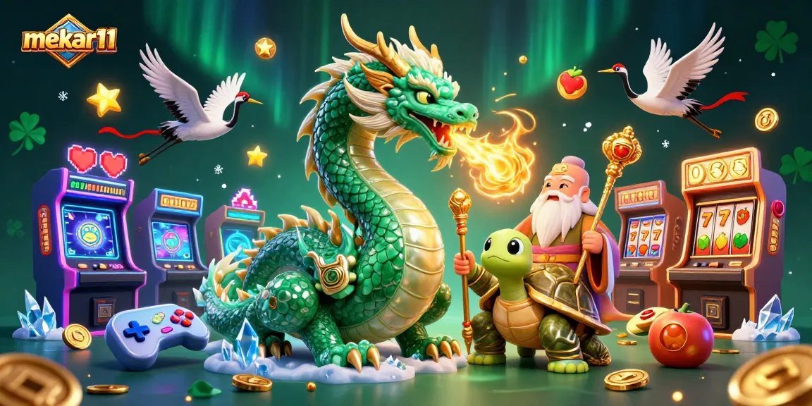 Mekar11 offers exciting slot games with colorful machines and jackpots while featuring vibrant dragons and lucky cranes.