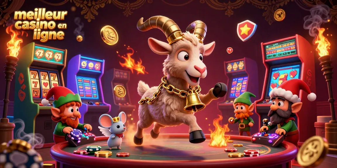 Jouer au meilleur casino en ligne avec une illustration animée illustrant une ambiance festive et ludique.