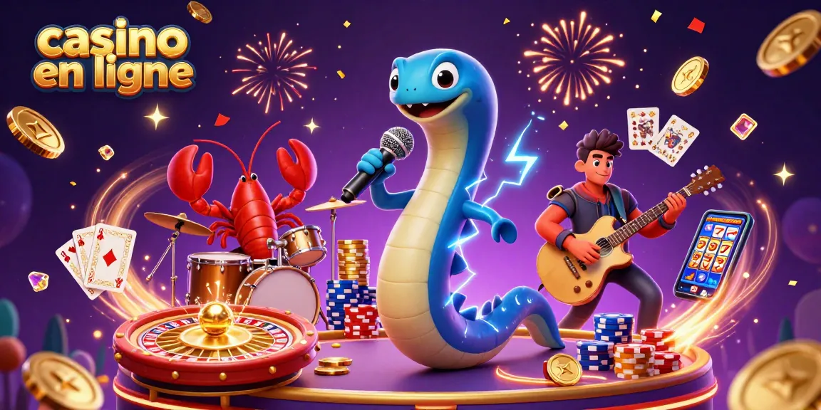 Vivez l'excitation du casino en ligne avec cette illustration dynamique de la fête aquatique.