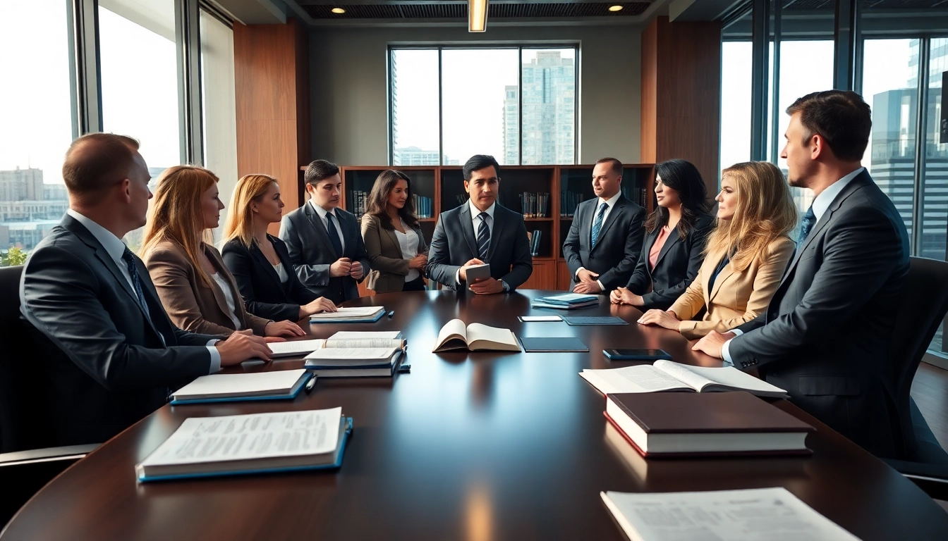 USA attorneys collaborating in a modern law office environment.