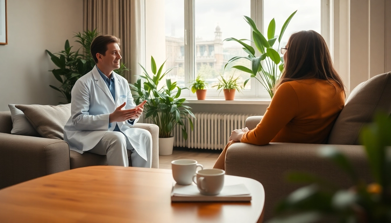 Consultation with an affordable psychiatrist in dubai showcasing a tranquil office ambiance.