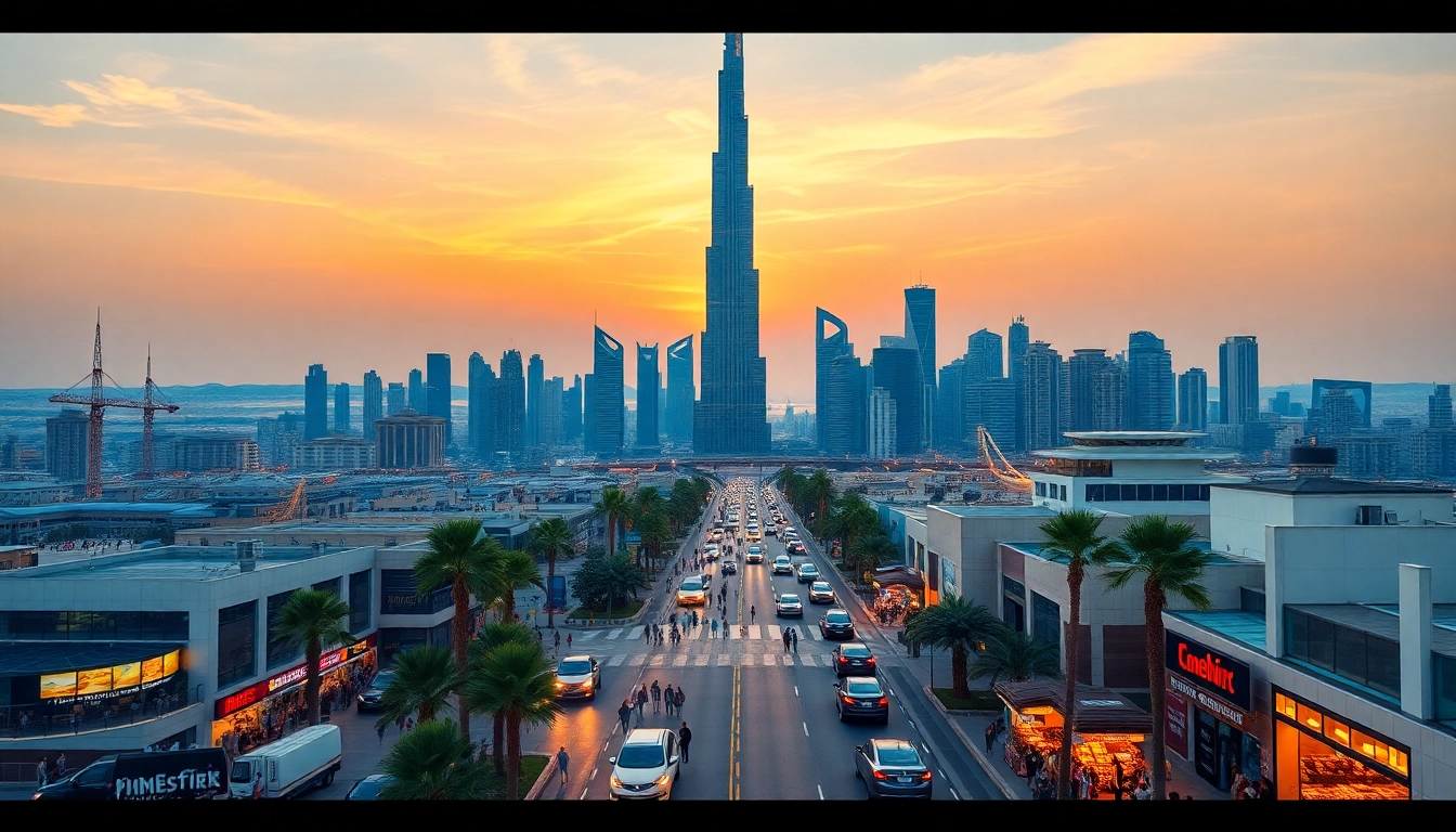 Showcase of Dubai City Guide highlighting the skyline and vibrant culture of the city.