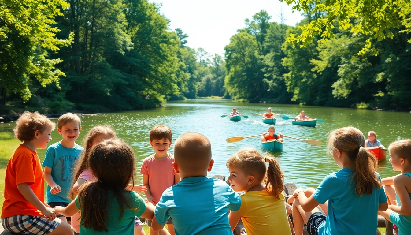 Kids having fun at illinois summer camps, engaging in outdoor activities and adventures.