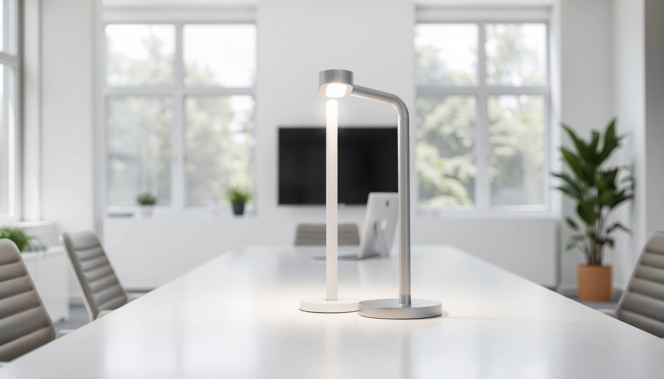 Bij een tl led lamp in een moderne kantooromgeving wordt een stijlvolle en functionele verlichting getoond.