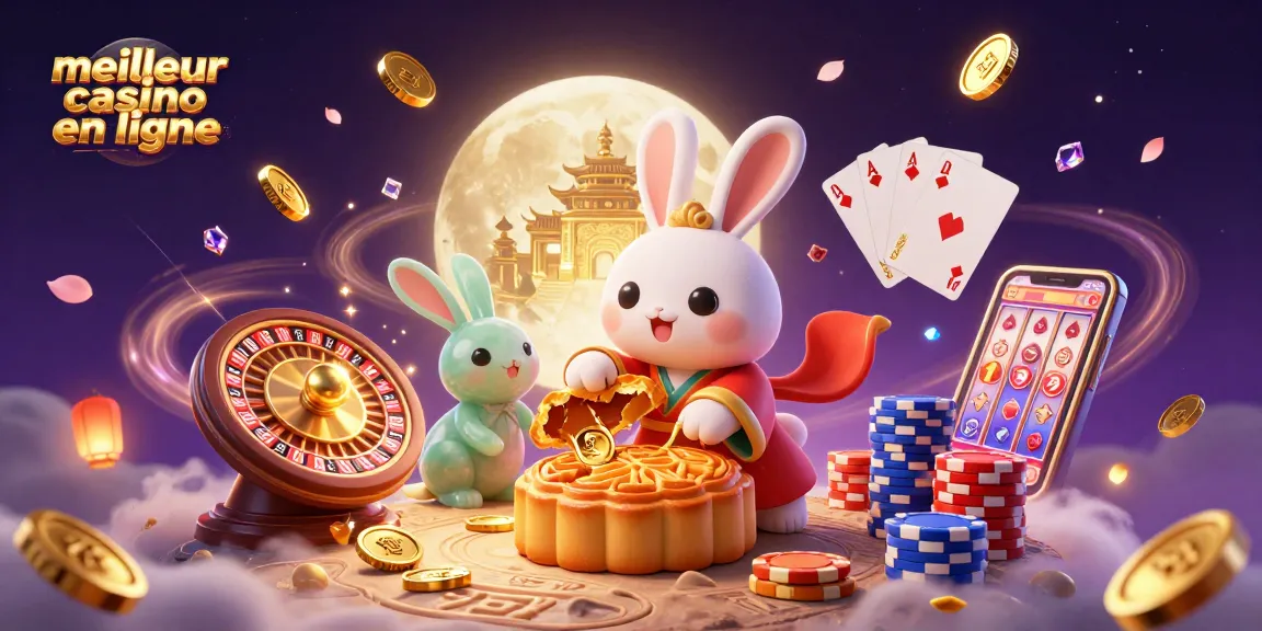 Analysez les jeux au meilleur casino en ligne avec des personnages en fête sur la Lune.
