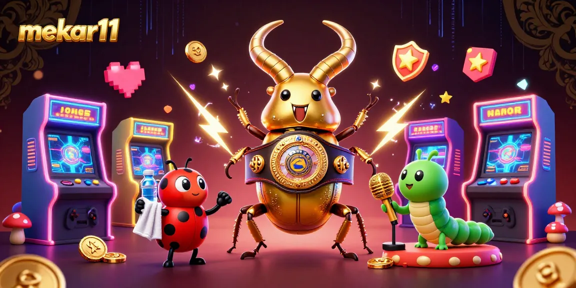 Engage with the mekar11 experience featuring a dynamic gambling scene with iconic characters and vibrant graphics.