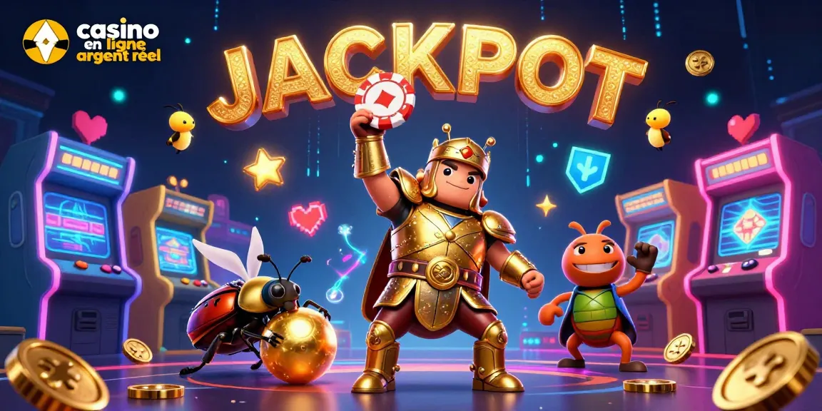 Jouez avec un casino en ligne argent réel tout en célébrant un jackpot avec nos personnages animés.