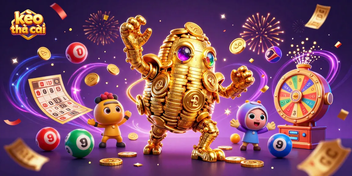 Experience the excitement of kèo nhà cái with vibrant elements and dynamic action in a thrilling 3D digital illustration.