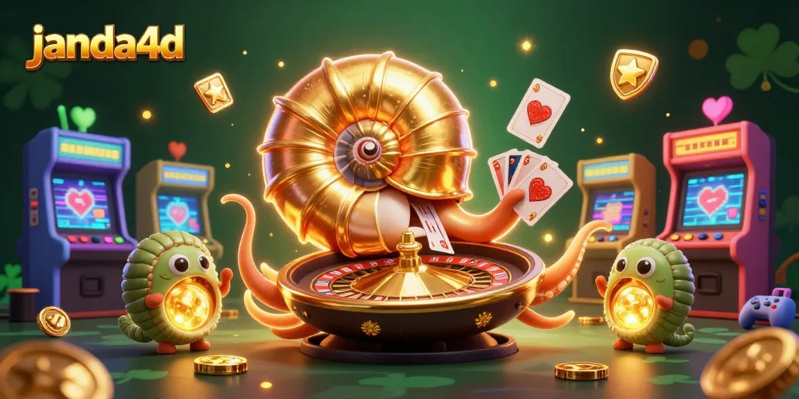 Janda4D menampilkan permainan kasino dengan simbol slot, kartu, dan koleksi permainan menarik yang menyenangkan.