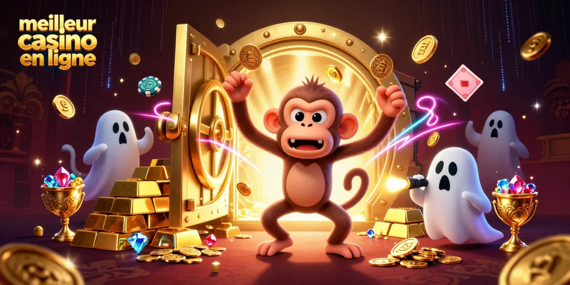 Illustration d'un poltergeist animalier dans un casino hanté pour le meilleur casino en ligne.