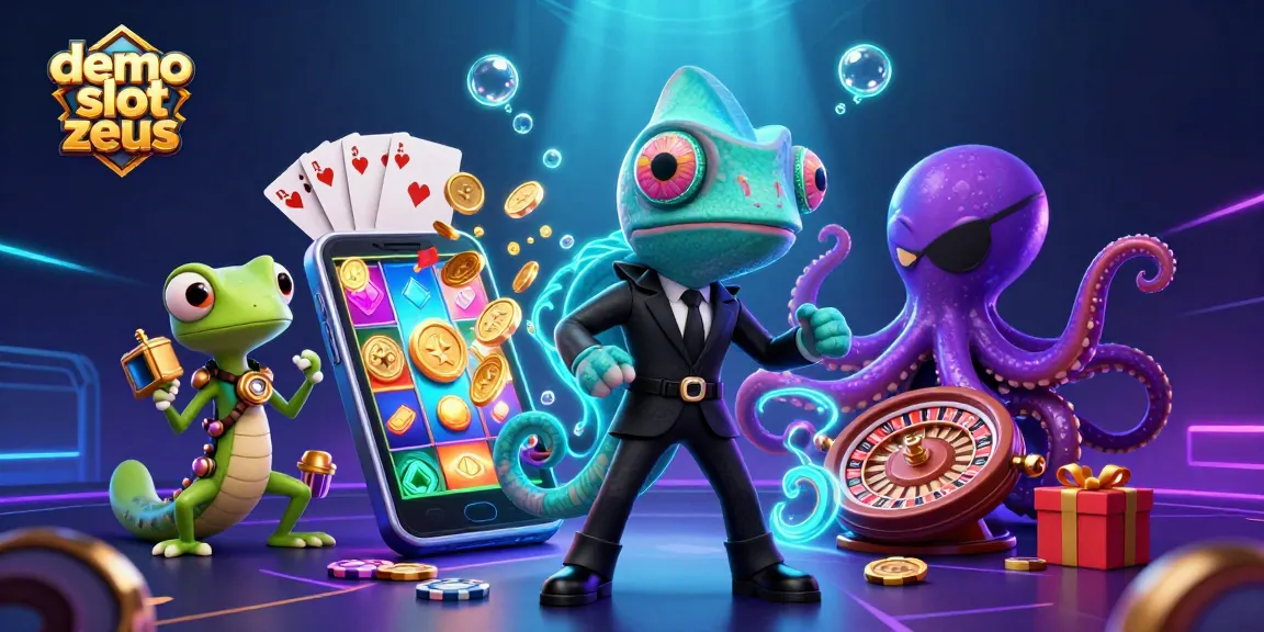 Engage with the demo slot zeus as vibrant casino characters surround an exciting gaming experience