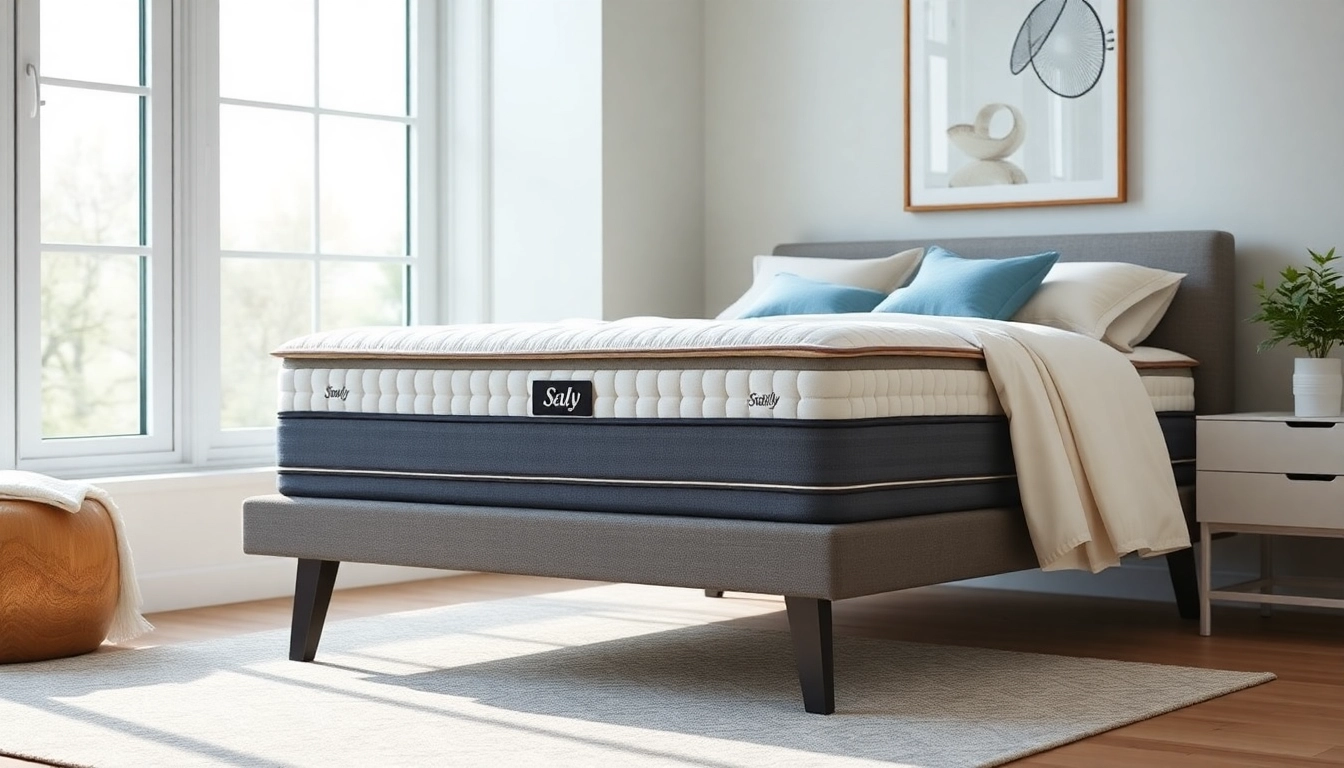 Experience the comfort of the Sealy Posturepedic Plus Mount Auburn mattress in a serene bedroom.