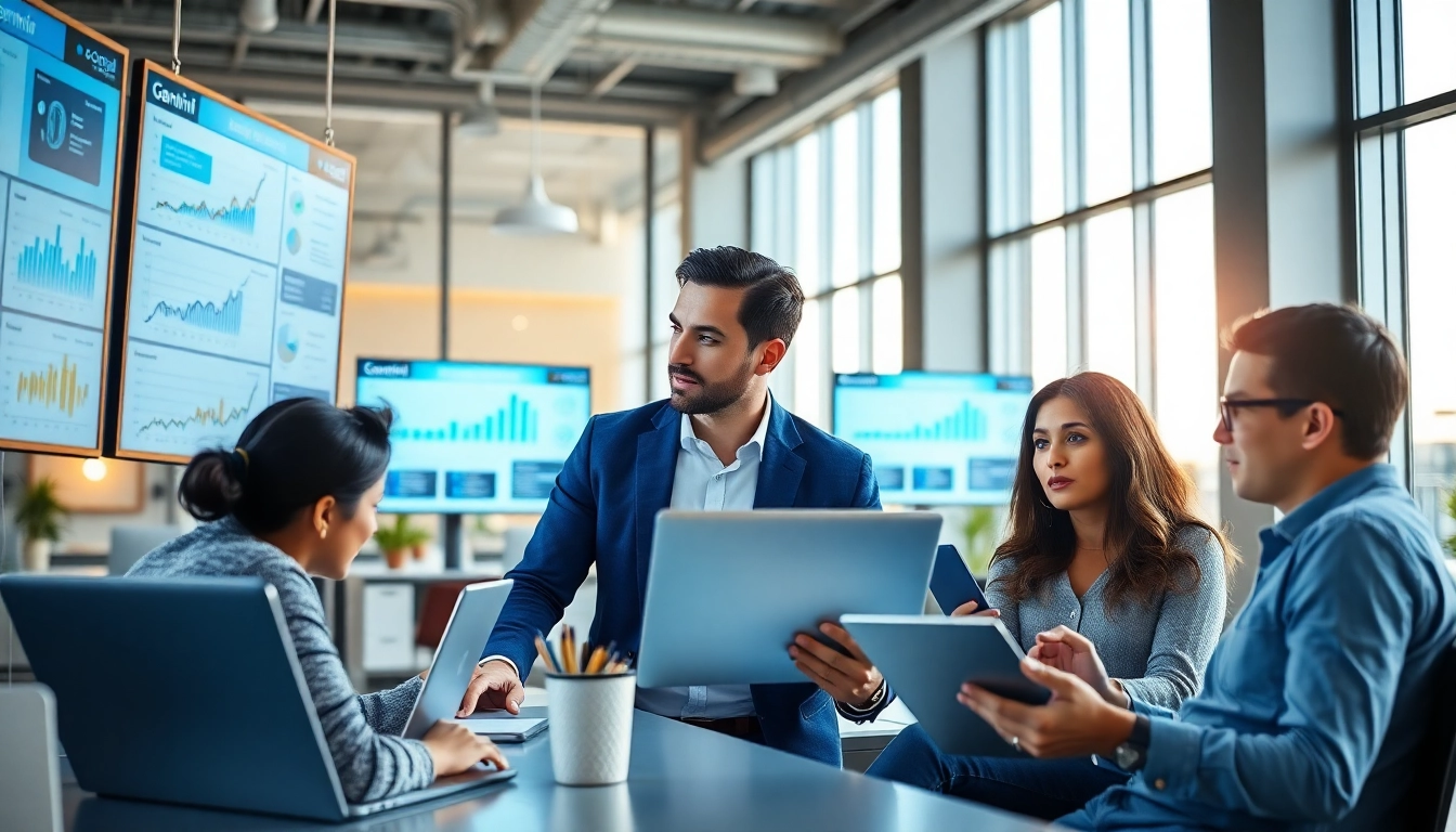 Analyze seo for gemini strategies in a modern office setting with digital marketing experts.