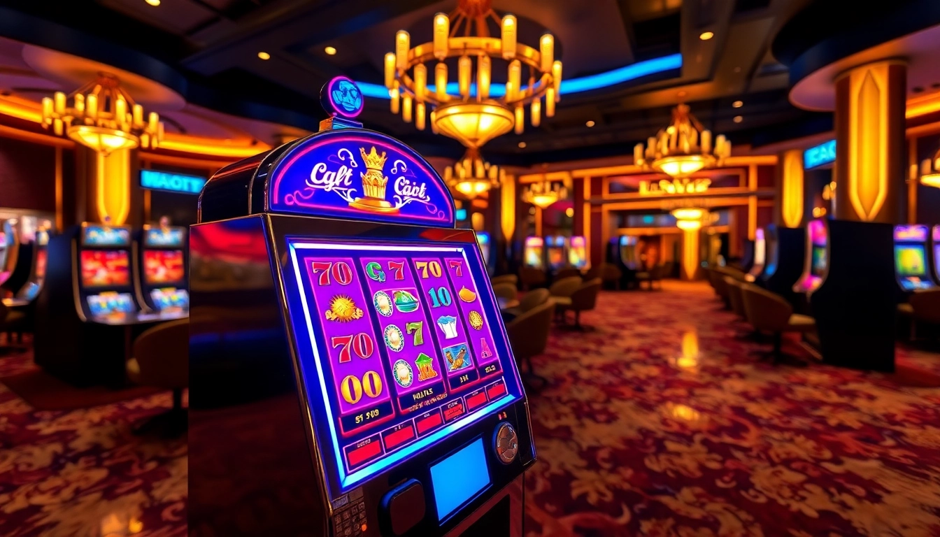 Rasakan sensasi bandar slot dengan mesin slot mengkilap di kasino mewah.
