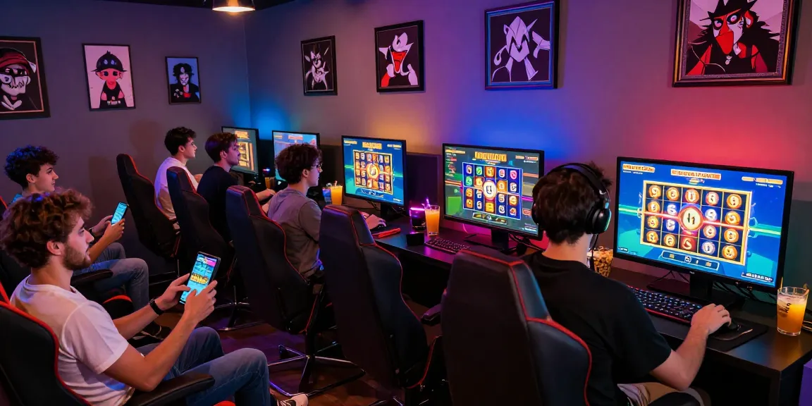 Exciting gaming atmosphere showcasing slot deposit 5000 gameplay in a lively lounge.