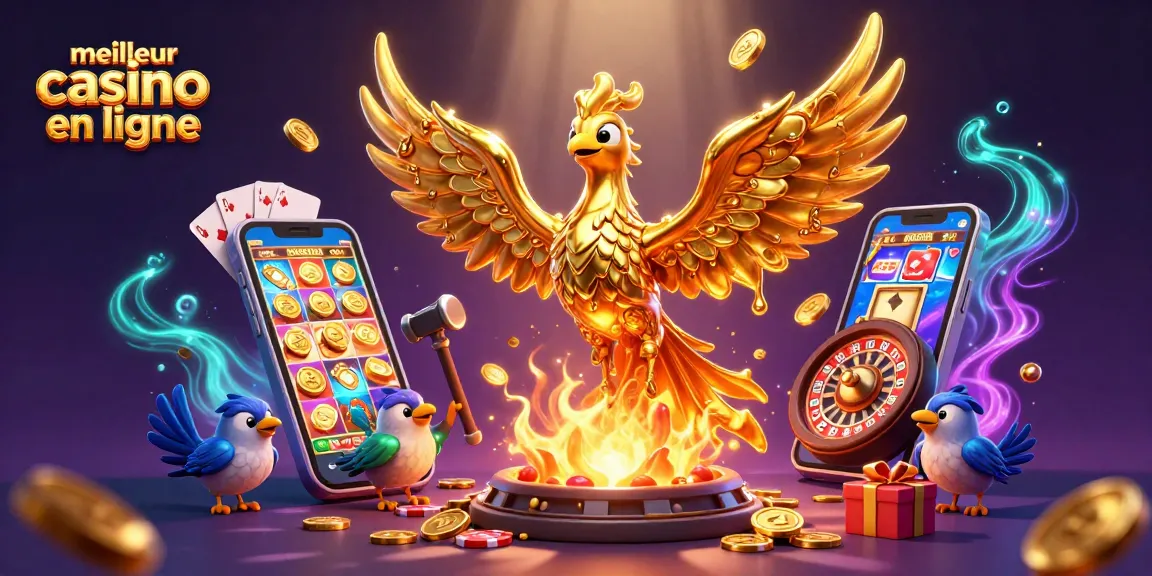 Découvrez le meilleur casino en ligne avec une illustration animée captivante des jeux.