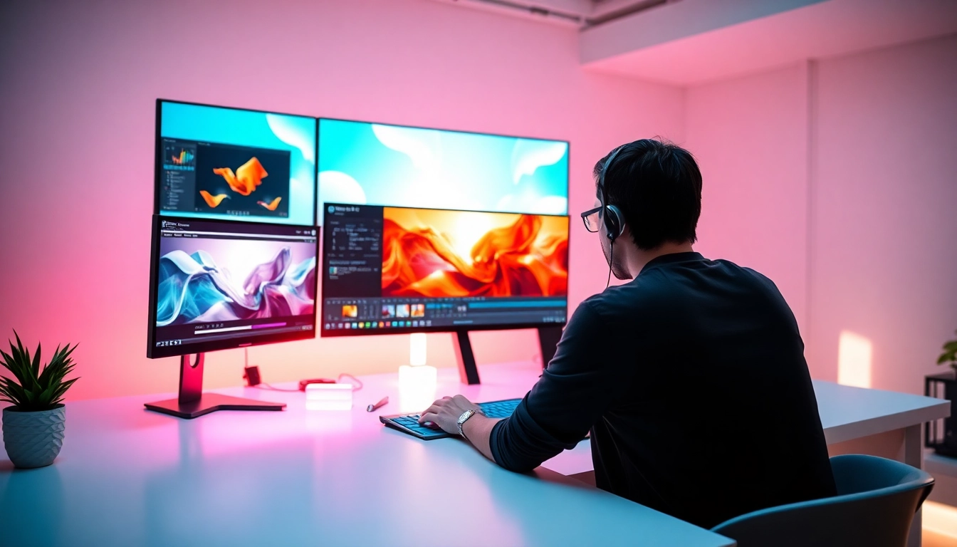 Create stunning videos with an AI video generator showcasing a modern editing interface.