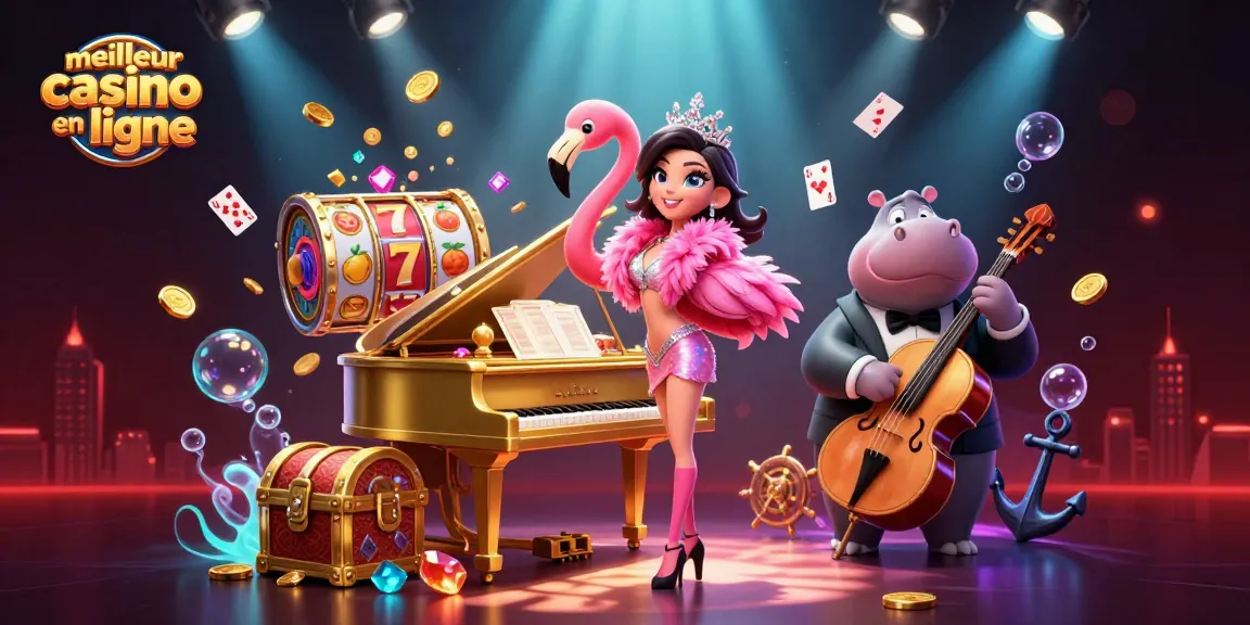 Découvrez le meilleur casino en ligne avec les animations fascinantes d'un flamant chanteur et un hippopotame musicien