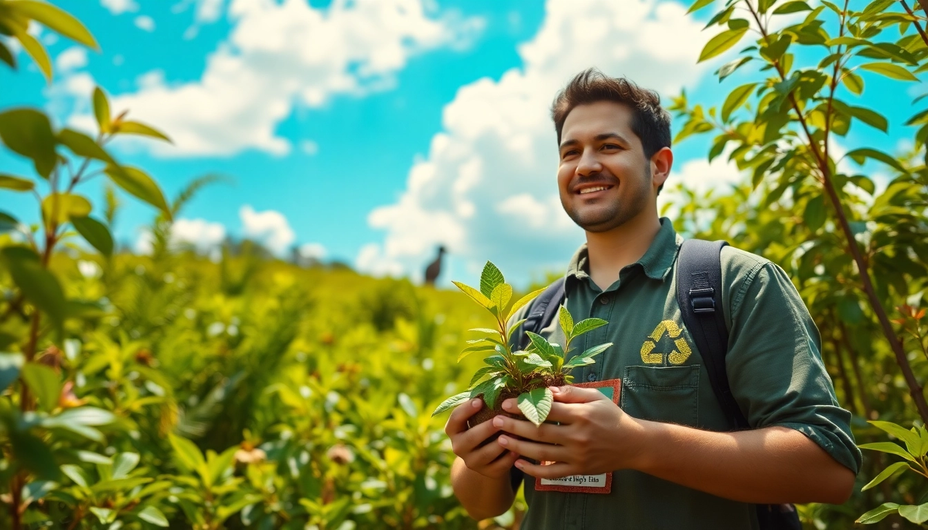 Celebrate sustainability with https://www.unsustainablemagazine.com through an activist amidst vibrant nature.