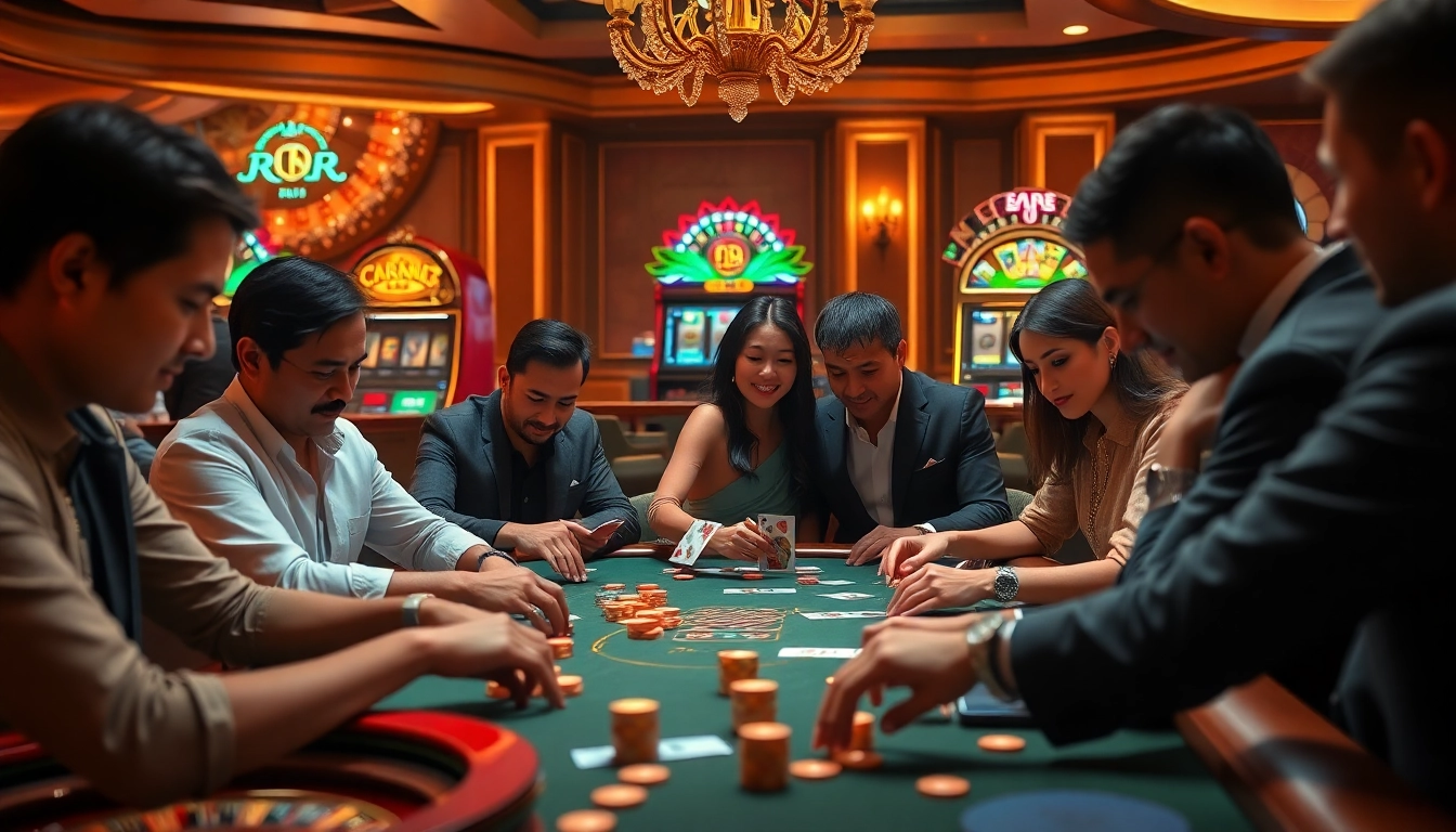 Players enjoying exciting games at RR 88 online casino, highlighting engagement and thrill.